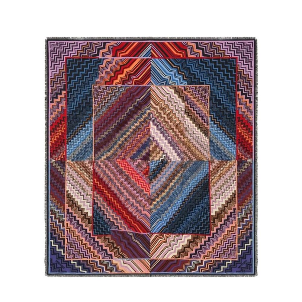 Missoni Multicolor Classic Oversized Square Wool Blend Scarf